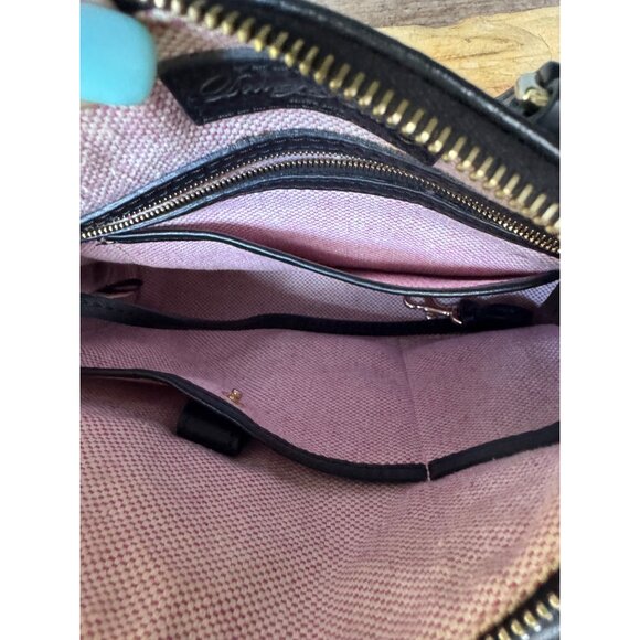 Dooney & Bourke Black Pebble Leather Satchel Crossbody Bag Top Handle Purse - Picture 6 of 10